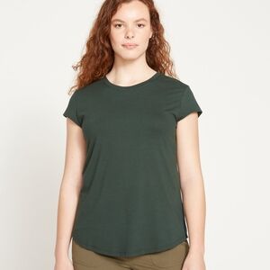 Universal Standard Ashley Cap Sleeve Tee - Forest Green Size M 18/20